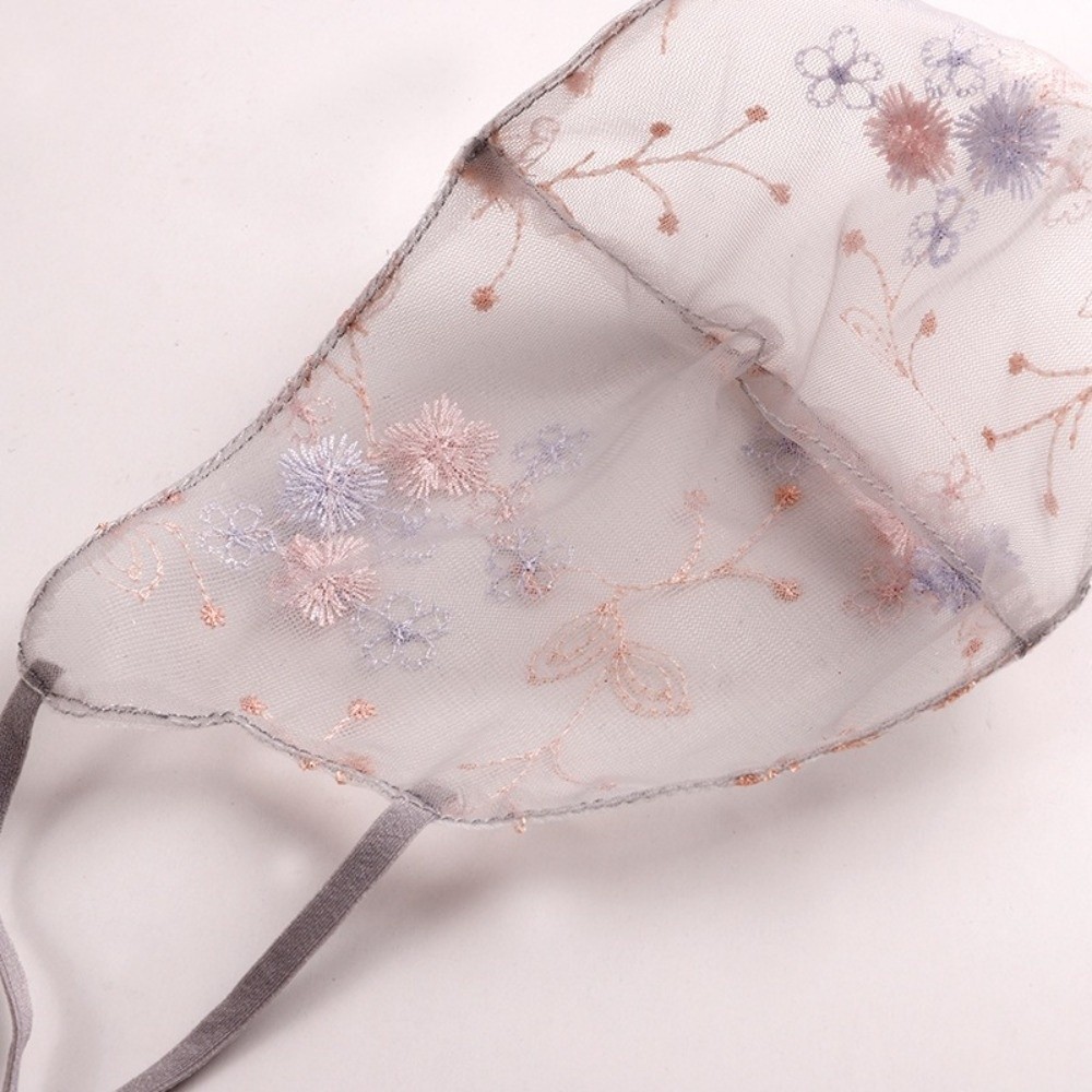 Masker Kerudung Bunga Bordir K - Cloth Face Mask Washable ulasan dan harga